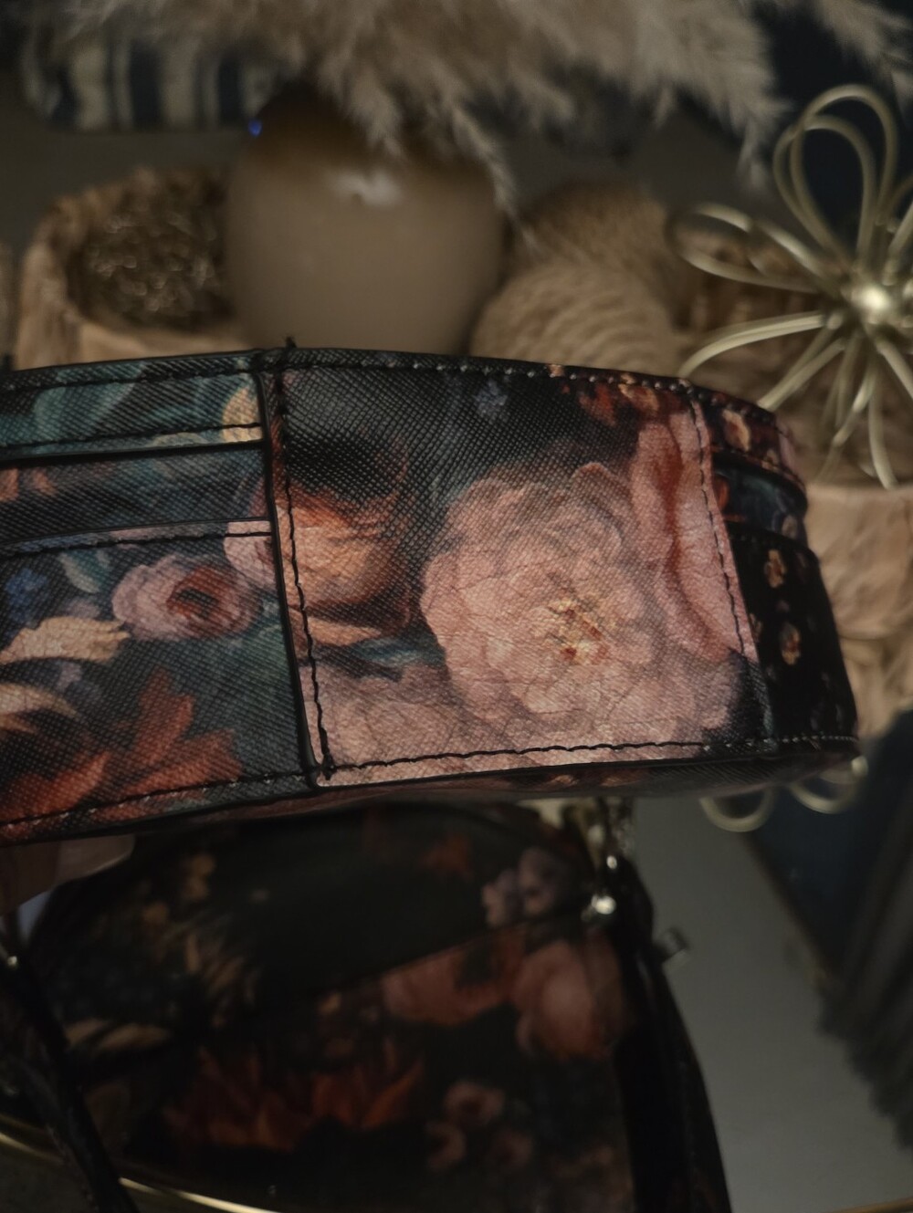 Carlos Santana Floral Canteen Crossbody Bag Moody Rose Circle Purse Boho Goth - Picture 11 of 16